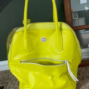 Lululemon neon bowling bag style gym bag